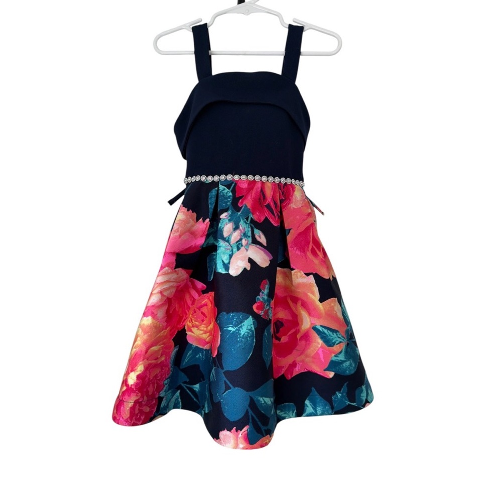 Speechless Navy Floral Girls' Formal Dress size 4T